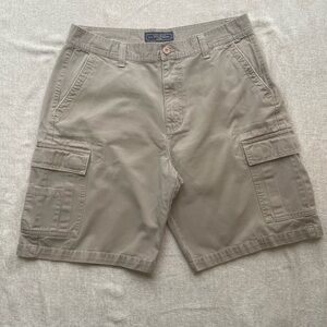 Early 2000s U.S Polo Assn. Tan Cargo Shorts 36 Y2K Heritage Logo Vintage